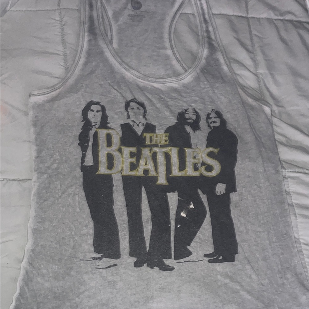 The Beatles Graphic Gray Tank Top